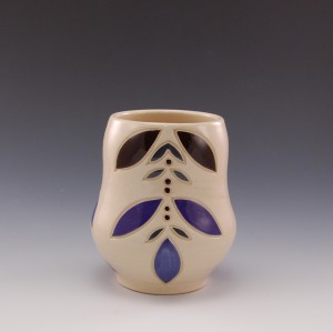 Curvy Cup: brown and purple