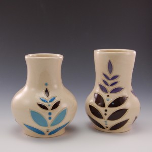 Two Small Bud Vases