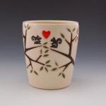 Black Squirrely Love Mug