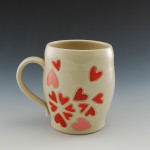 Curvy Red Heart Mug