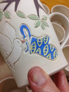 Hamsa Mug limited edition for Miss Babs ready for glazing